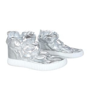 Cape Robbin Brixton Snow Booties 9 Silver Metallic Shearling Fur Lined Boots